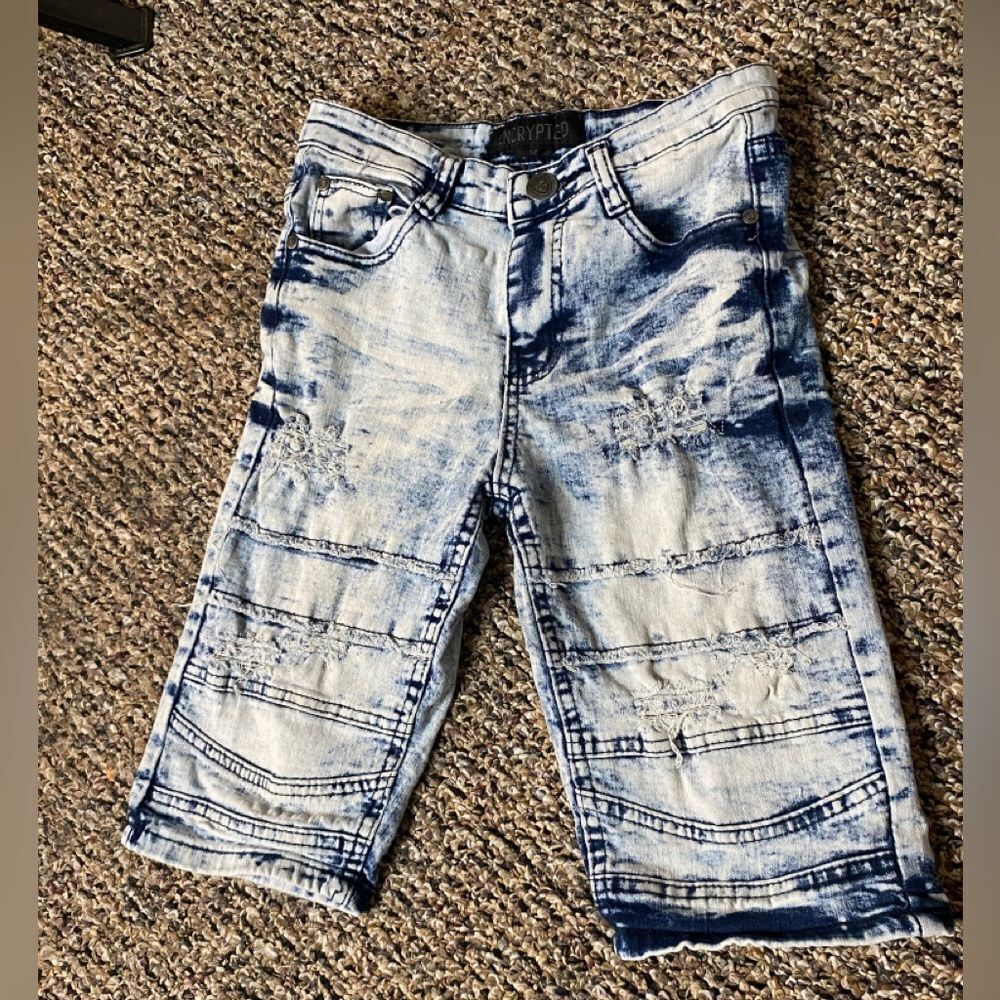 Kids acid wash shorts size 12